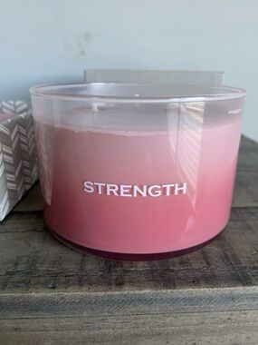 YANKEE CANDLE 3 Wick Candle STRENGTH Cherry Blossom 18 oz. New Discontinued